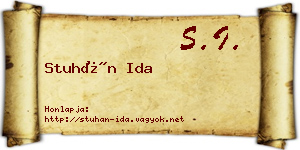 Stuhán Ida névjegykártya