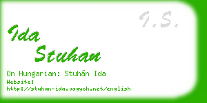 ida stuhan business card